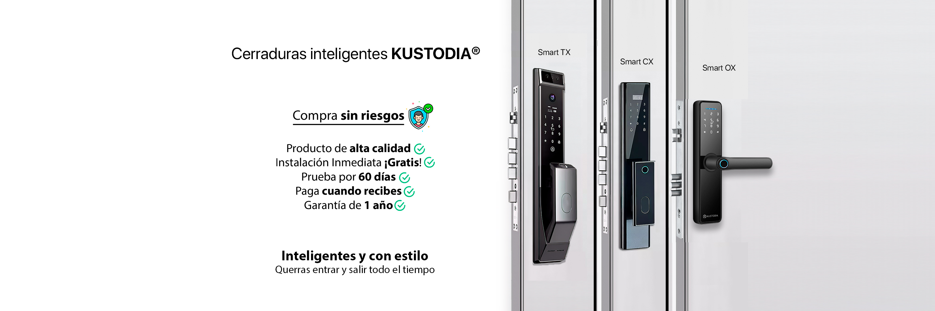 Modelos de cerraduras inteligentes Kustodia